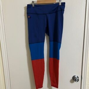 EUC Aviator Nation Striped Athletic Leggings